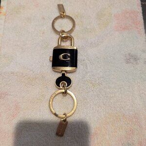 Coach Lock And Key Bag Charm Key Ring
